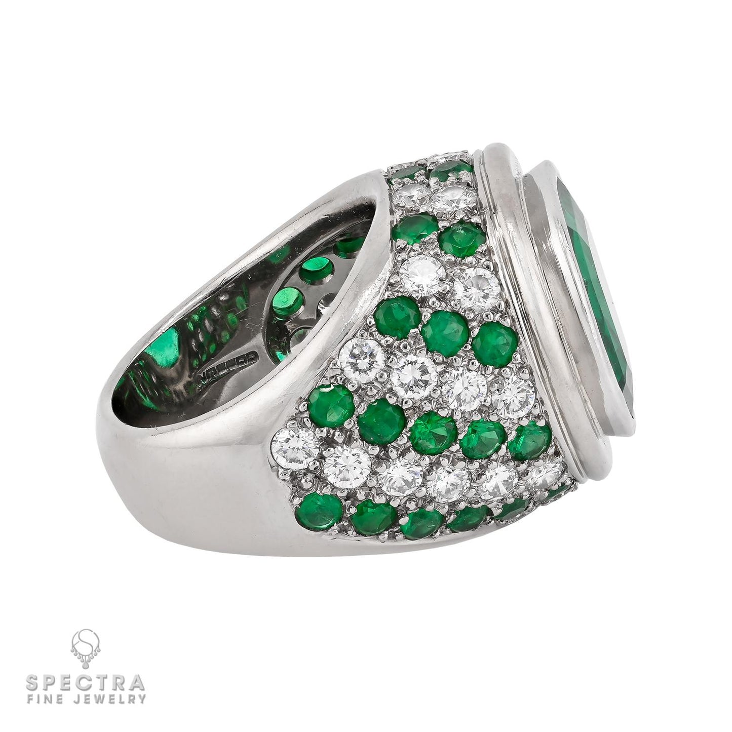 Gubelin Colombian Emerald and Diamond Ring, SSEF Certified