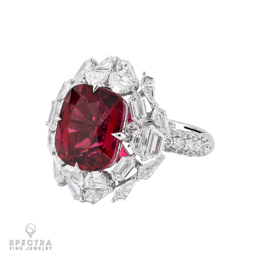 Spectra Fine Jewelry 8.88 ct. Cushion Spinel and Diamond Ring
