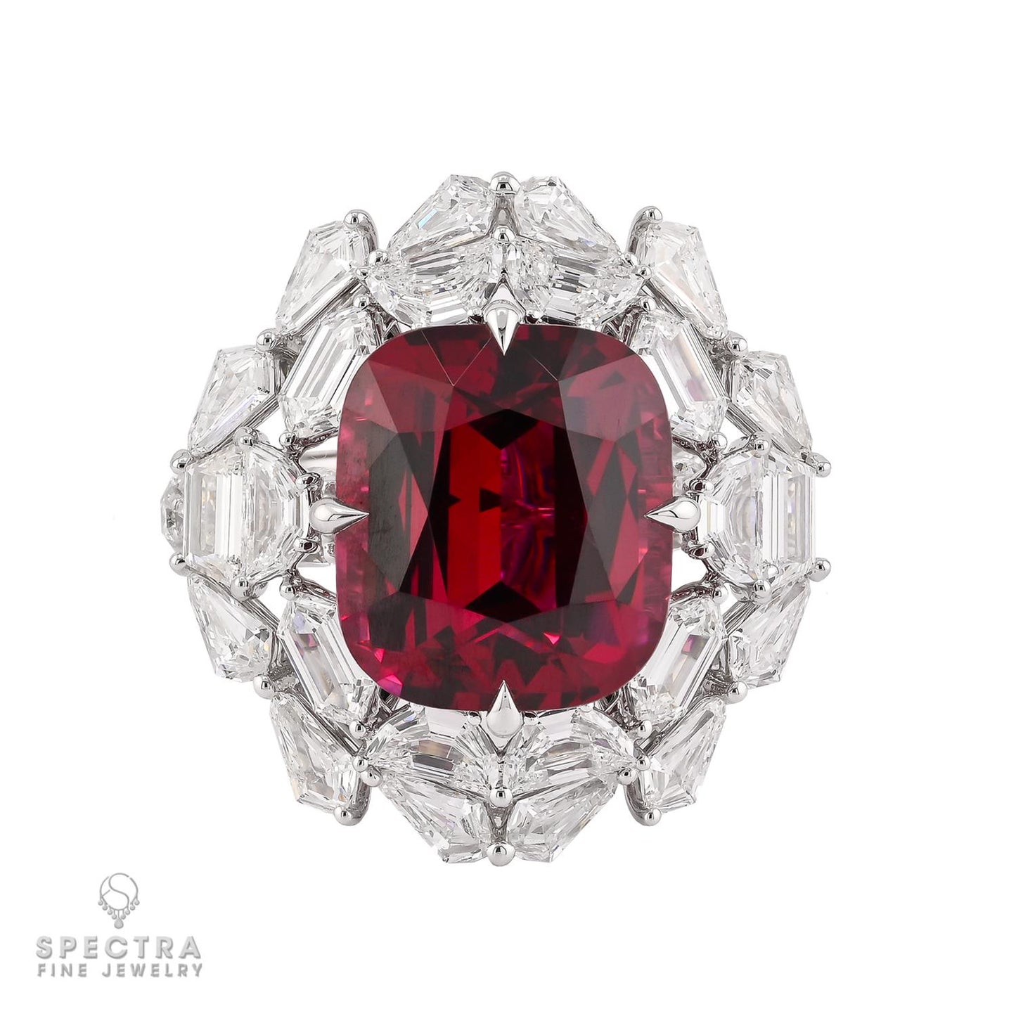 Spectra Fine Jewelry 8.88 ct. Cushion Spinel and Diamond Ring