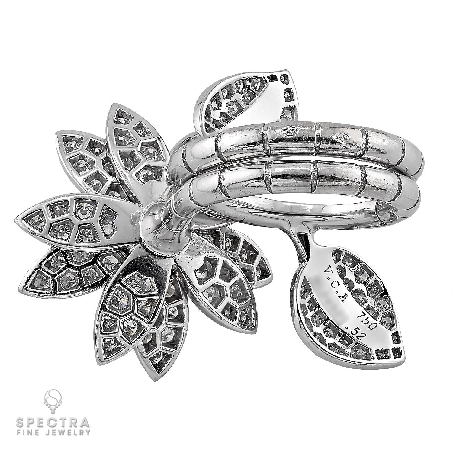 Van Cleef & Arpels Diamond Lotus Between the Finger Ring