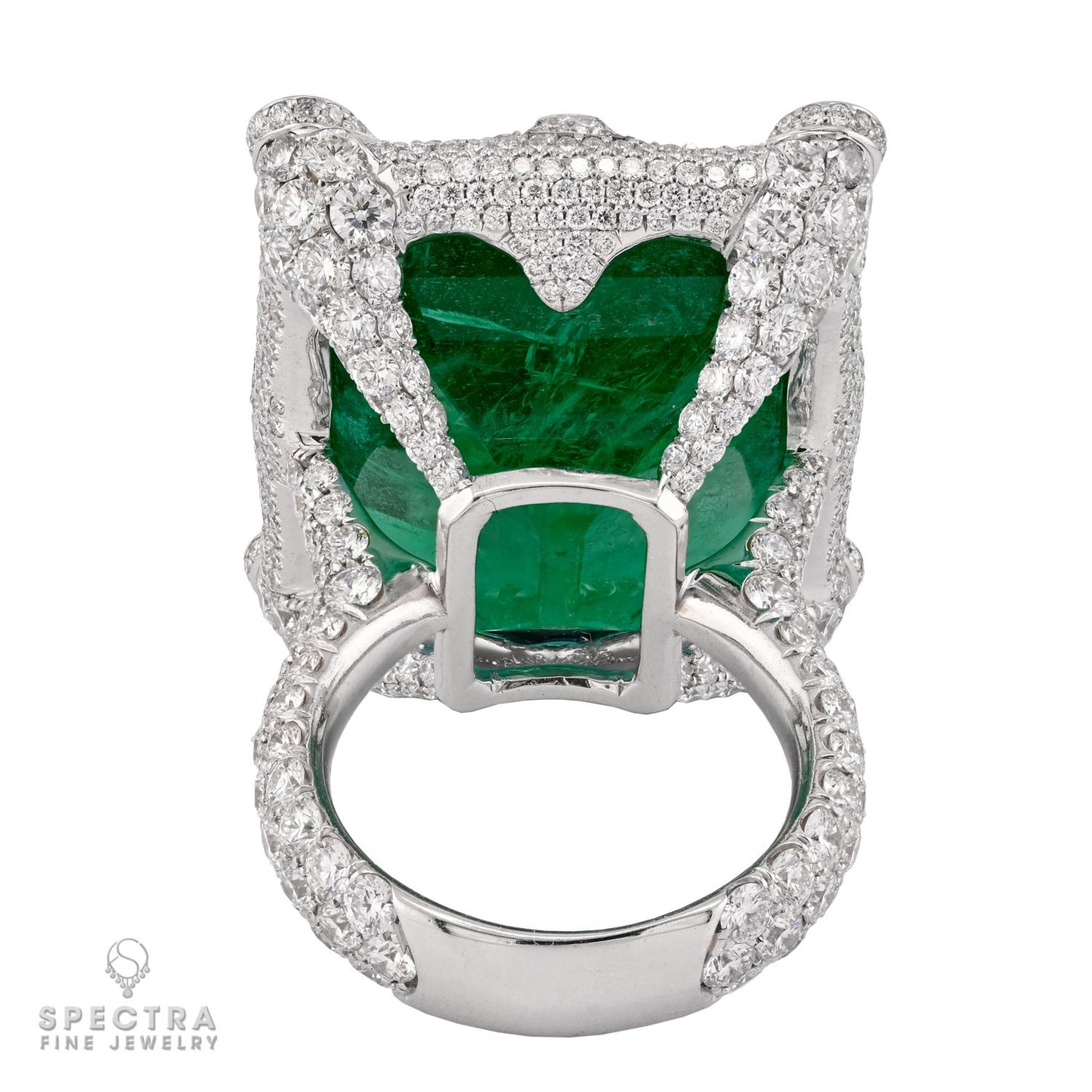 49.97 ct. Zambian Emerald & Diamond Ring by Spectra Fine Jewelry