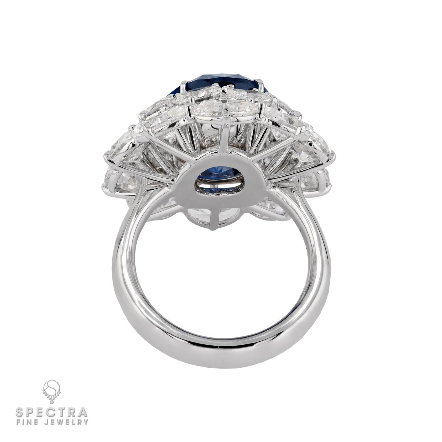 12.37 ct. No-Heat Madagascar Sapphire & Diamond Ring | Spectra Fine Jewelry