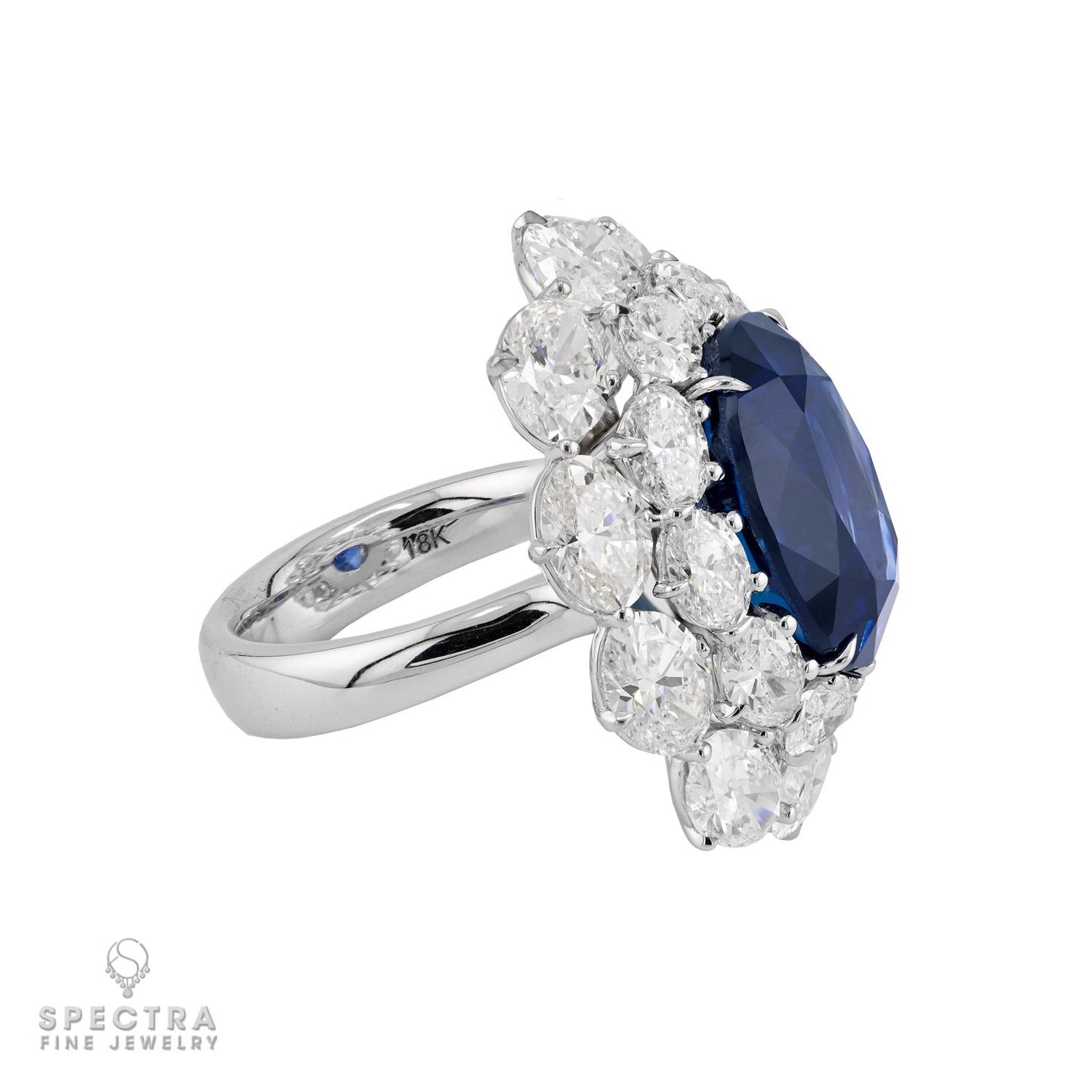 12.37 ct. No-Heat Madagascar Sapphire & Diamond Ring | Spectra Fine Jewelry