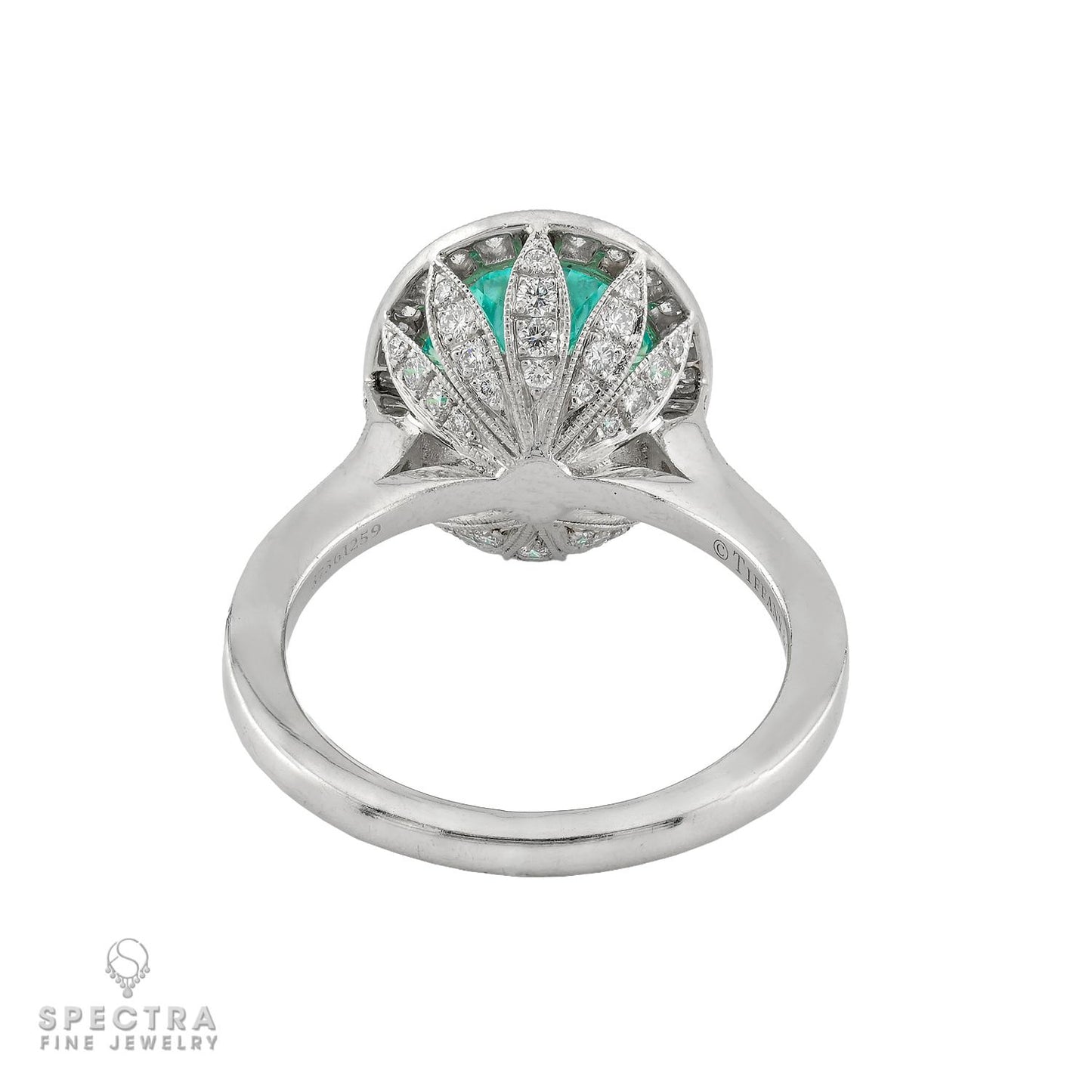 Tiffany & Co. Signed 4.36 carat Paraiba Tourmaline Diamond Ring