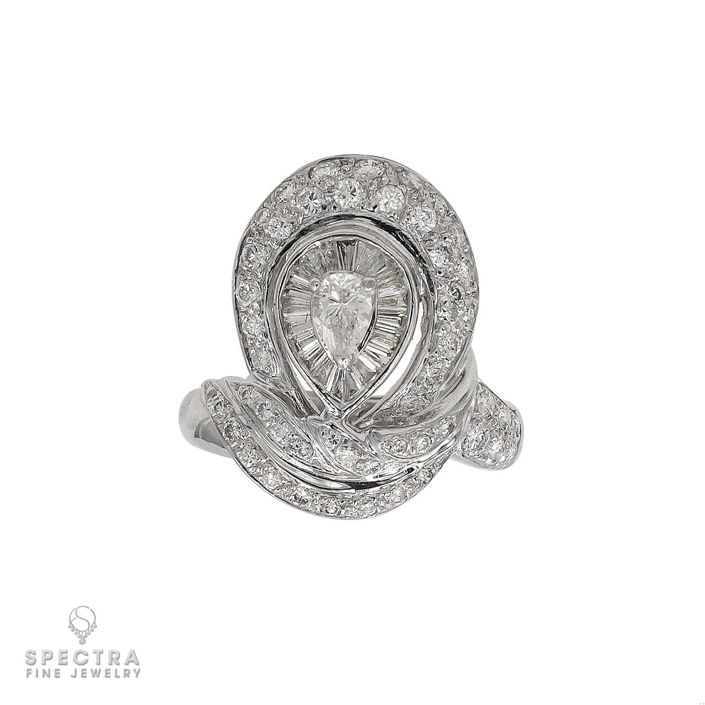 Radiant Elegance: 18K White Gold Diamond Set with Necklace, Earrings, and Ring
