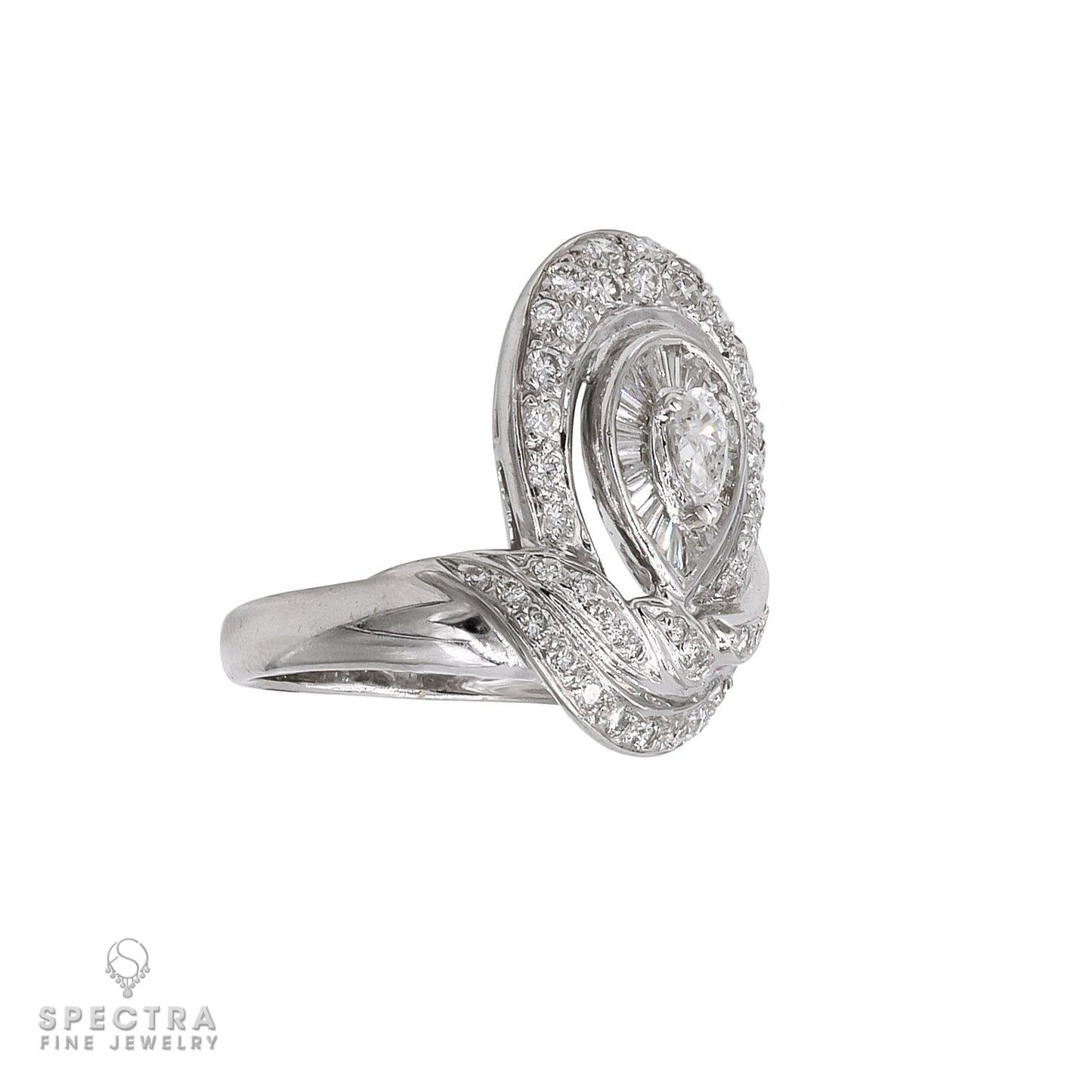 Radiant Elegance: 18K White Gold Diamond Set with Necklace, Earrings, and Ring