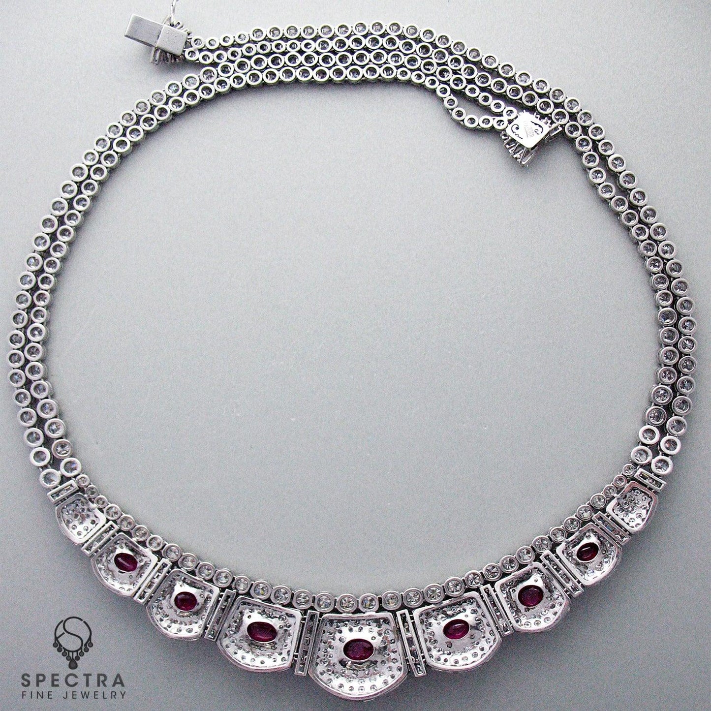 Ruby and Diamond Necklace in Platinum