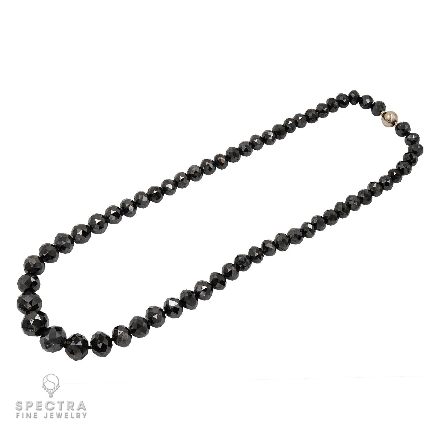 Spectra Fine Jewelry Black Diamond Necklace Earrings Demi Parure Suite