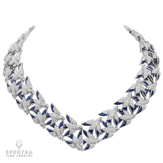 Cartier 'Les Oiseaux Liberees' Sapphire Diamond Suite
