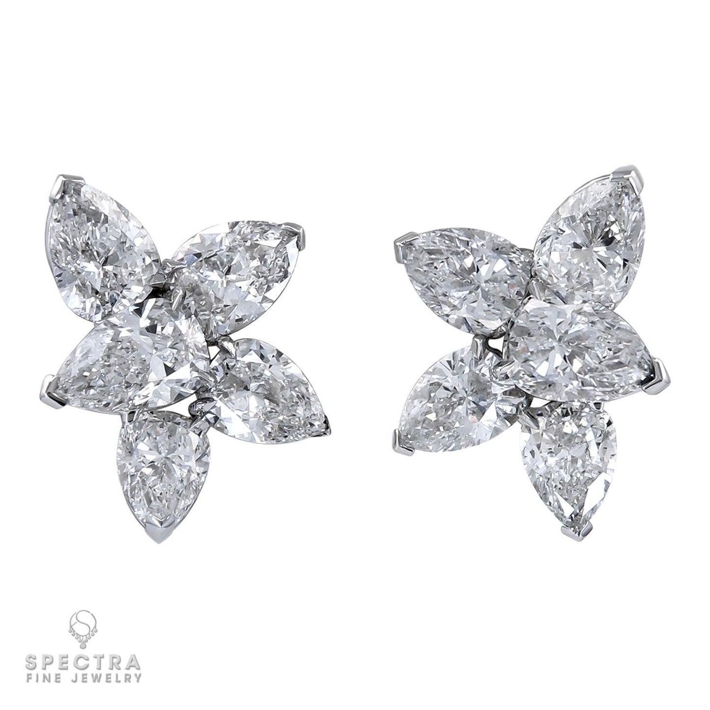 Spectra Fine Jewelry 10.33 cts. Diamond Cluster Button Stud Earrings