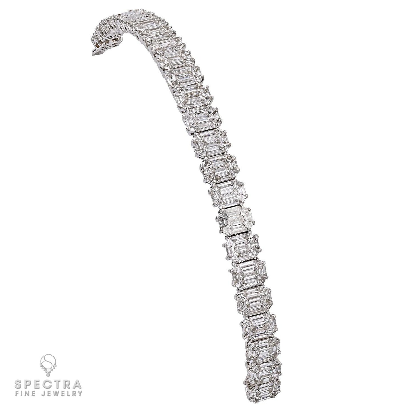 Spectra Fine Jewelry 11.37 carats Illusion Cut Diamond Tennis Bracelet