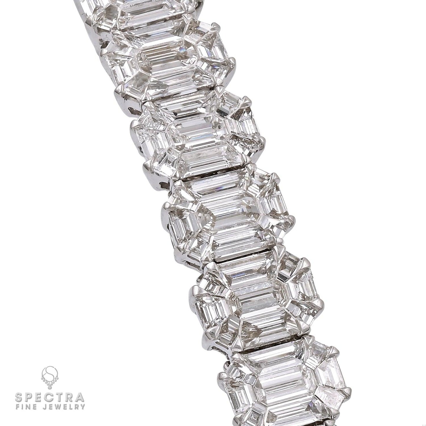 Spectra Fine Jewelry 11.37 carats Illusion Cut Diamond Tennis Bracelet