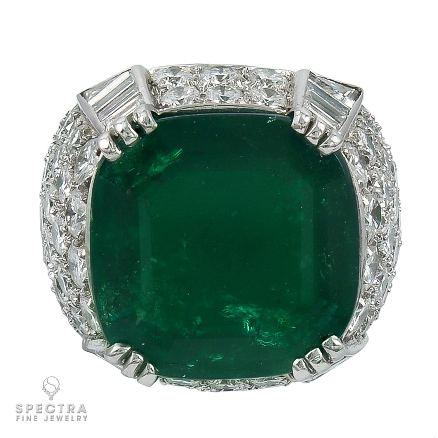 Spectra Fine Jewelry: 11.38 Carat Colombian Emerald Ring - AGL Certified