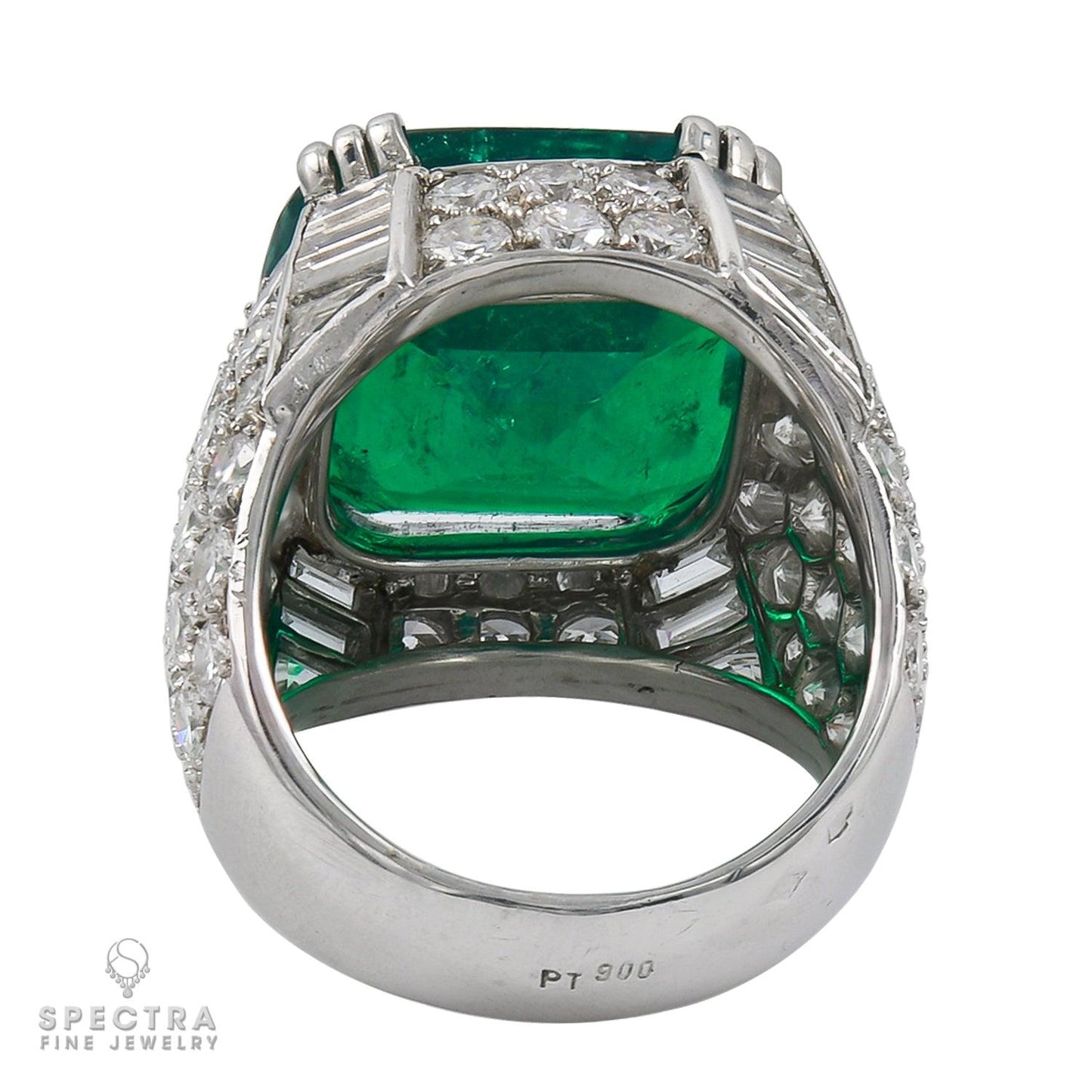 Spectra Fine Jewelry: 11.38 Carat Colombian Emerald Ring - AGL Certified