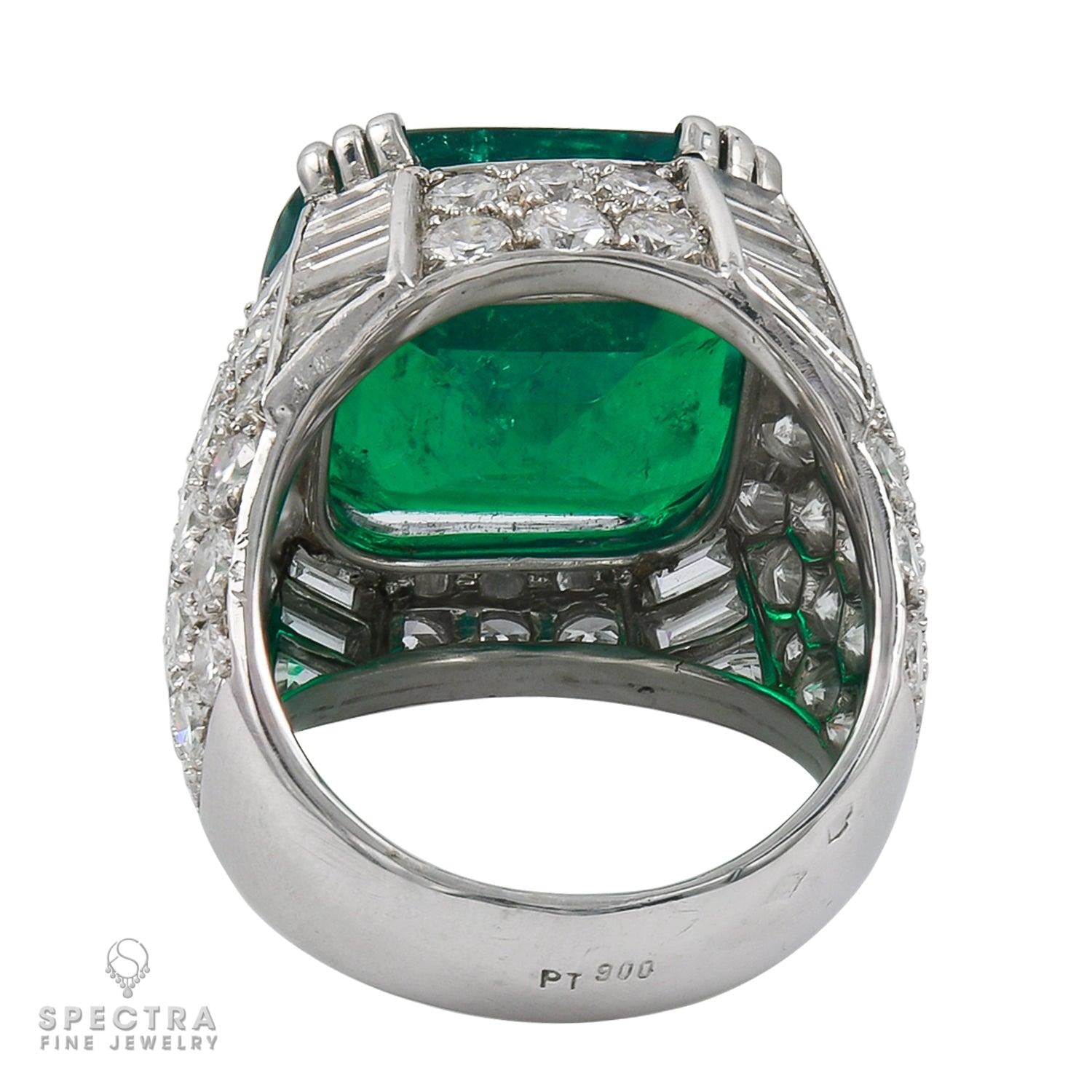 Spectra Fine Jewelry: 11.38 Carat Colombian Emerald Ring - AGL Certified