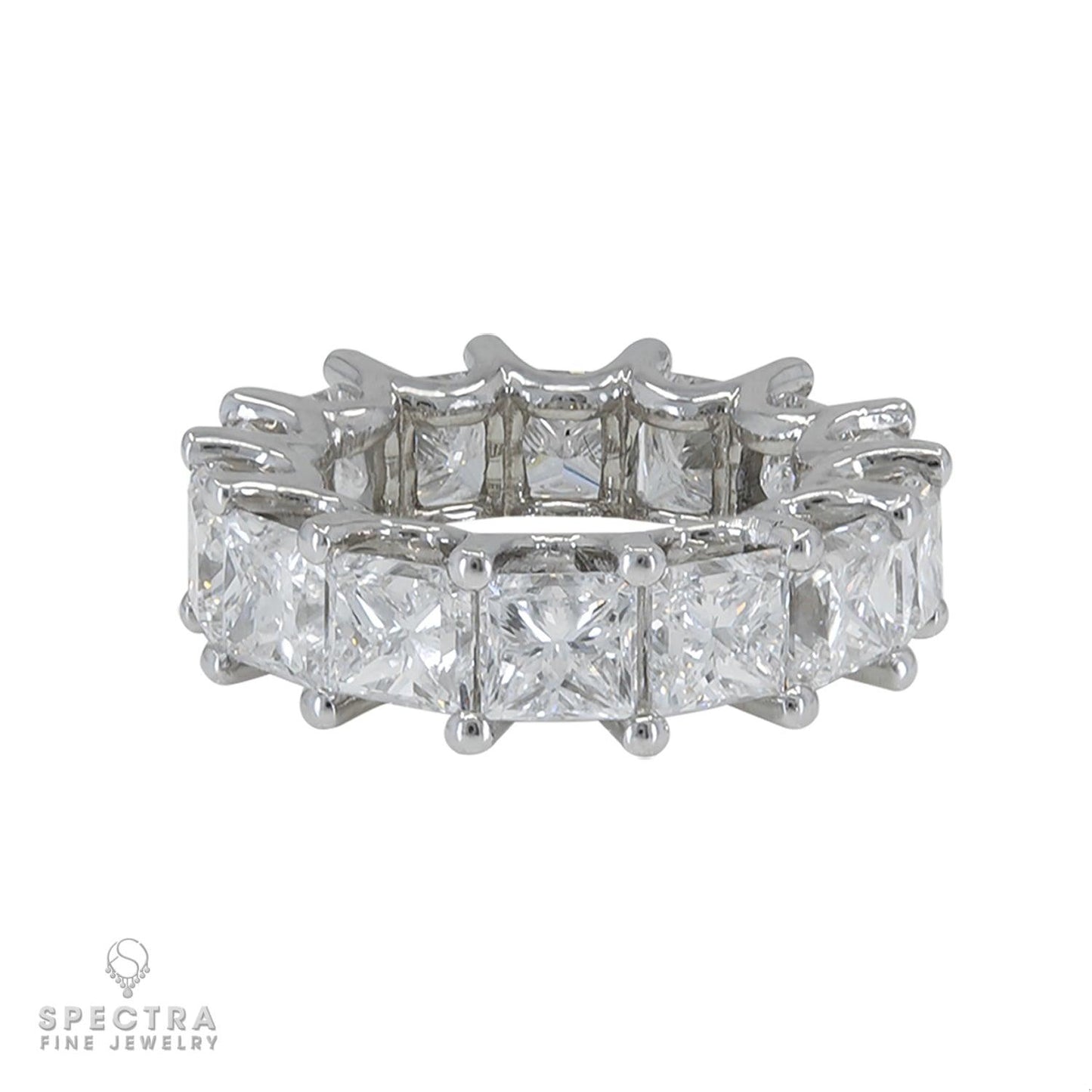 Spectra Fine Jewelry 14.10 Carat GIA Certified Diamond Eternity Ring