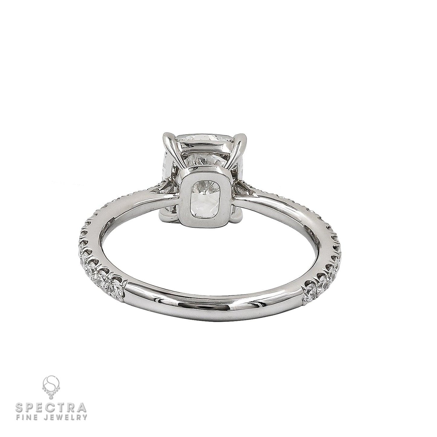 Spectra Fine Jewelry 2.02ct Cushion Diamond Engagement Ring in Platinum