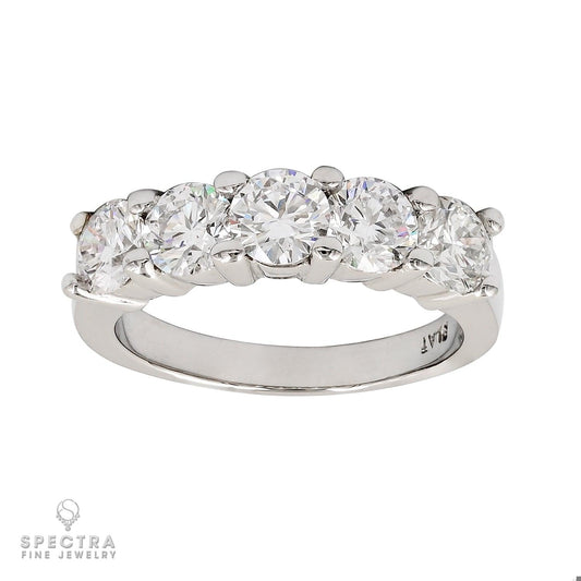 Spectra Fine Jewelry 2.0 ct.Diamond Five Stone Ring in Platinum