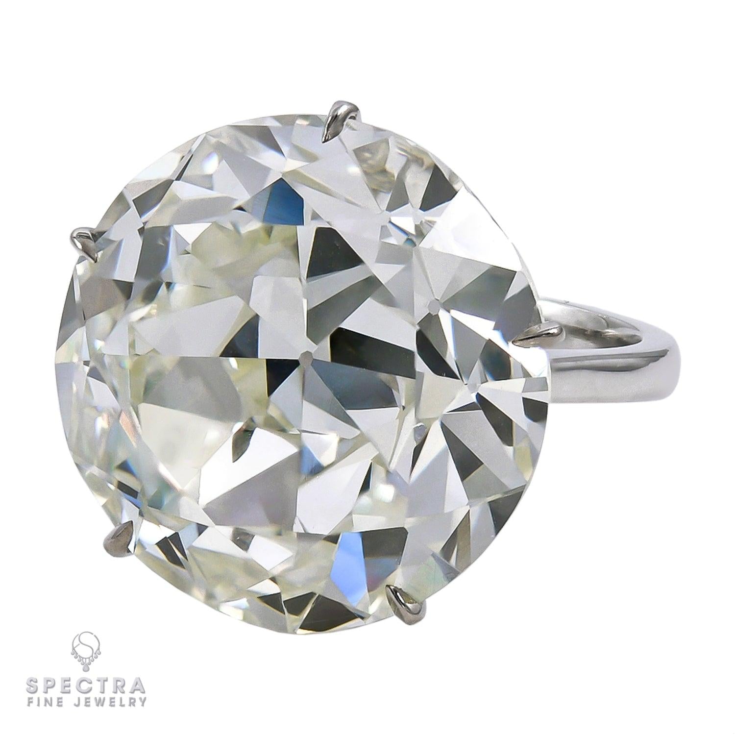 Spectra Fine Jewelry 30.12ct Old European Cut Diamond Solitare Ring