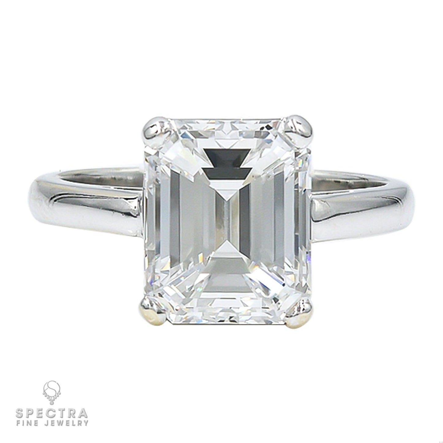 Spectra Fine Jewelry 4.32 ct. Emerald-Cut Diamond Engagement Ring