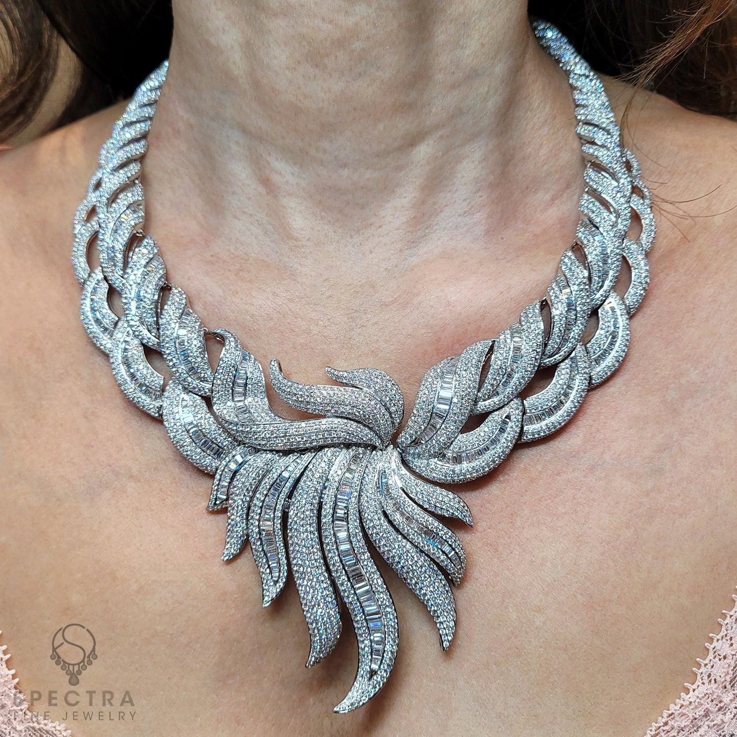 Spectra Fine Jewelry 48.86 Carat Diamond Necklace in Platinum