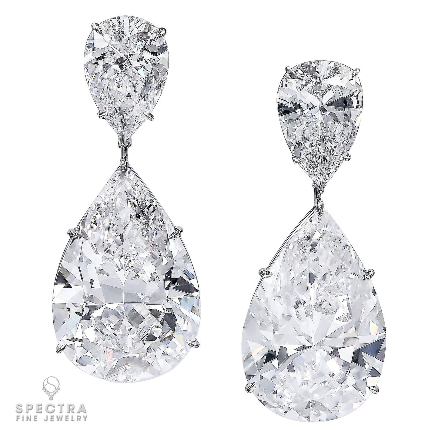 Spectra Fine Jewelry 56.33 cts. Pear Diamond Classic Drop Earrings