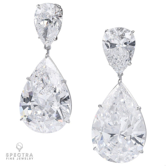 Spectra Fine Jewelry 56.33 cts. Pear Diamond Classic Drop Earrings