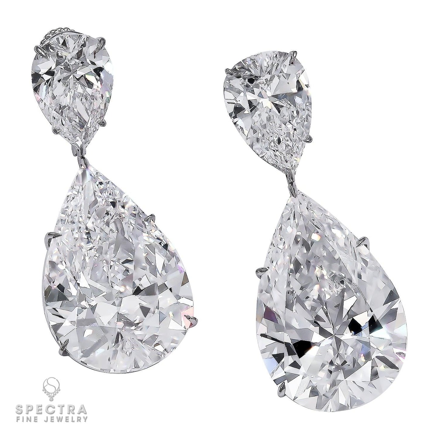 Spectra Fine Jewelry 56.33 cts. Pear Diamond Classic Drop Earrings