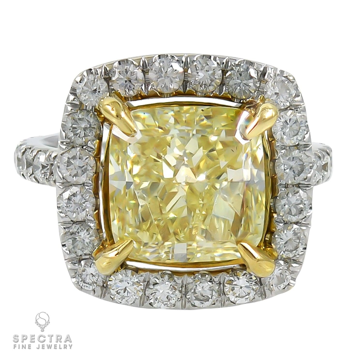 Spectra Fine Jewelry 5.72 ct. Fancy Yellow Diamond Ring