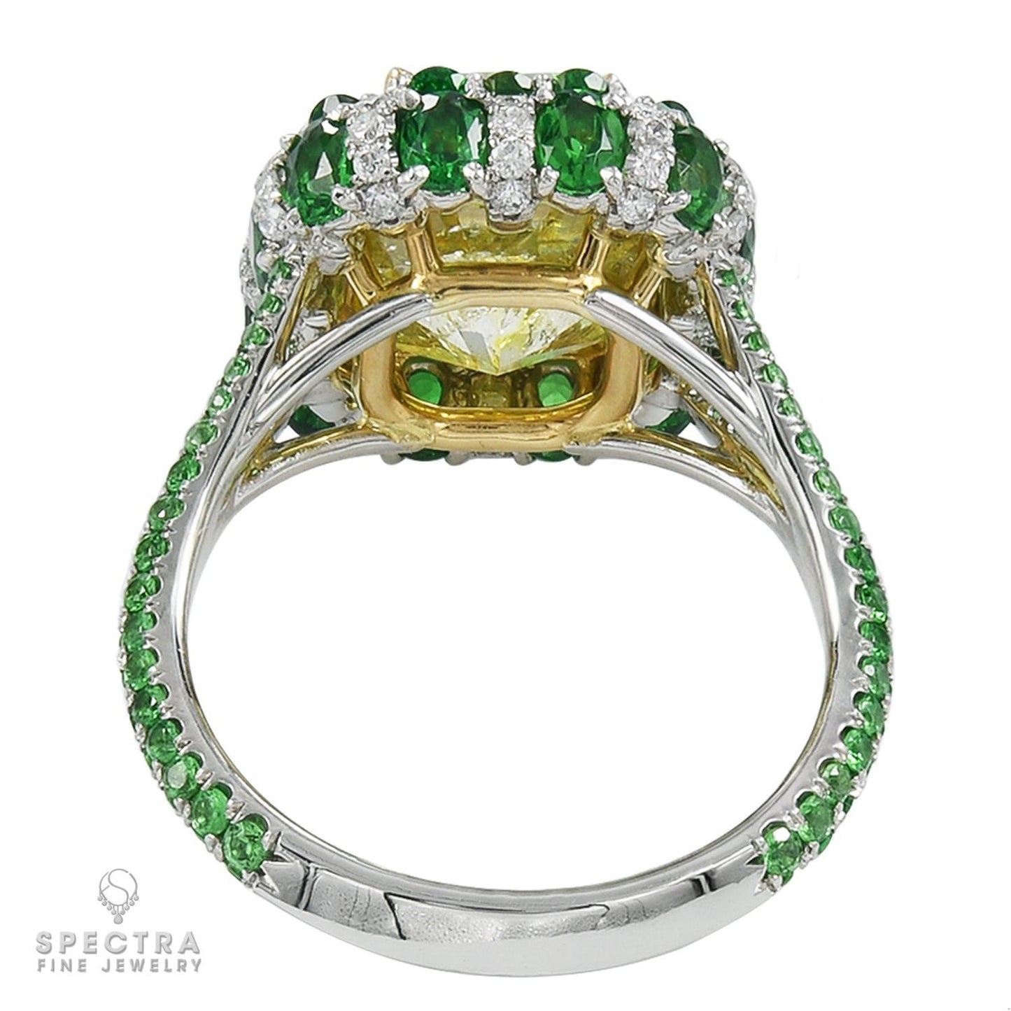 Spectra Fine Jewelry 5.87 Carat Fancy Deep Yellow Diamond Ring