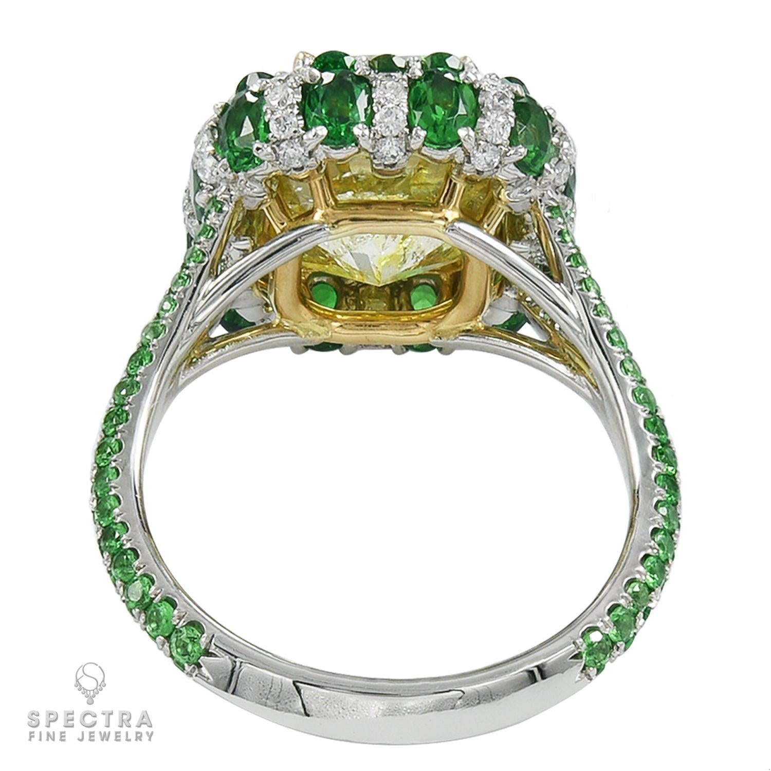 Spectra Fine Jewelry 5.87 Carat Fancy Deep Yellow Diamond Ring