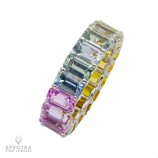 Spectra Fine Jewelry 5.94 ct Multi-Color Sapphire Eternity Band