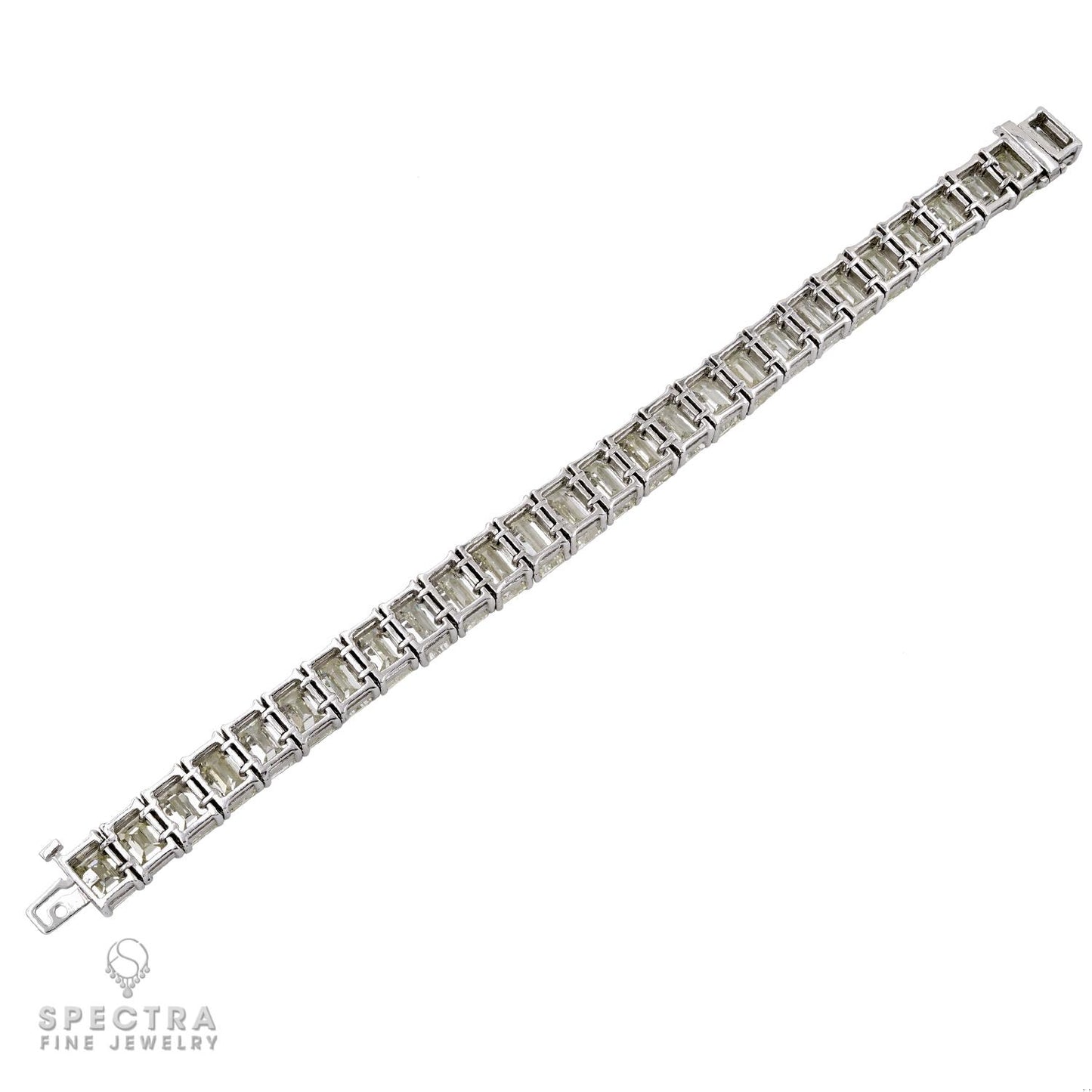 Spectra Fine Jewelry 60cts Emerald-Cut Diamond Tennis Bracelet