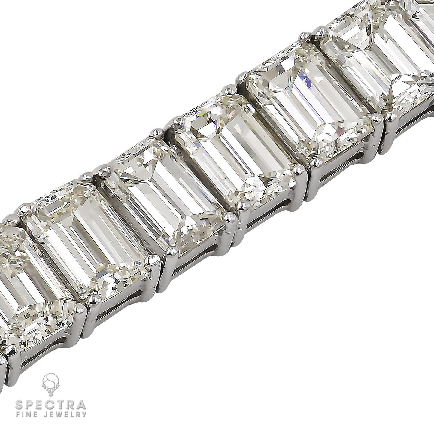 Spectra Fine Jewelry 60cts Emerald-Cut Diamond Tennis Bracelet