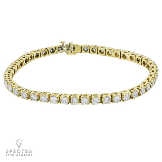 6.60 ct Diamond Tennis Bracelet in 18K White Gold – Spectra Fine Jewelry