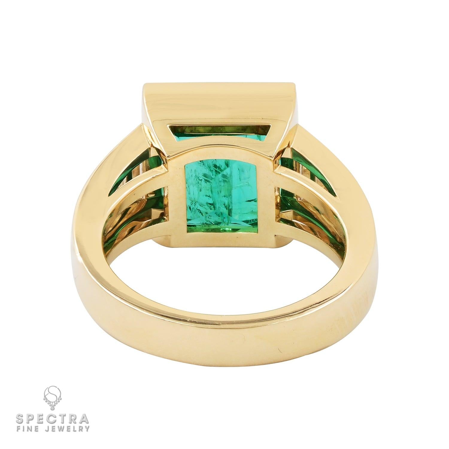 Spectra Fine Jewelry 6.77ct GIA Certified Colombian Emerald Ring