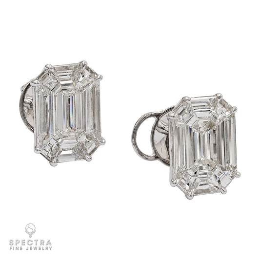 Spectra Fine Jewelry 7.43ct Diamond Illusion Stud Earrings