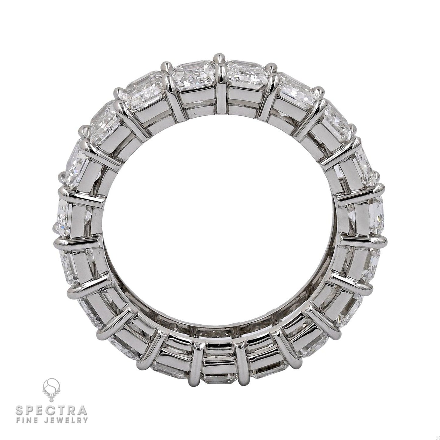 Spectra Fine Jewelry 7.60ct Emerald-cut Diamond Eternity Ring