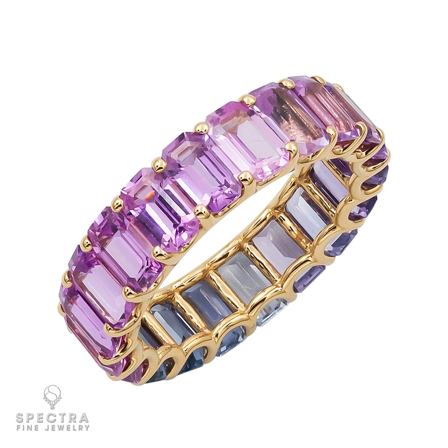 Spectra Fine Jewelry 8.19cts Multi-Color Sapphire Eternity Band