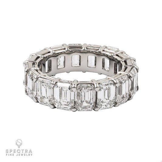 Spectra Fine Jewelry 8.78cts Emerald cut Diamond Eternity Ring