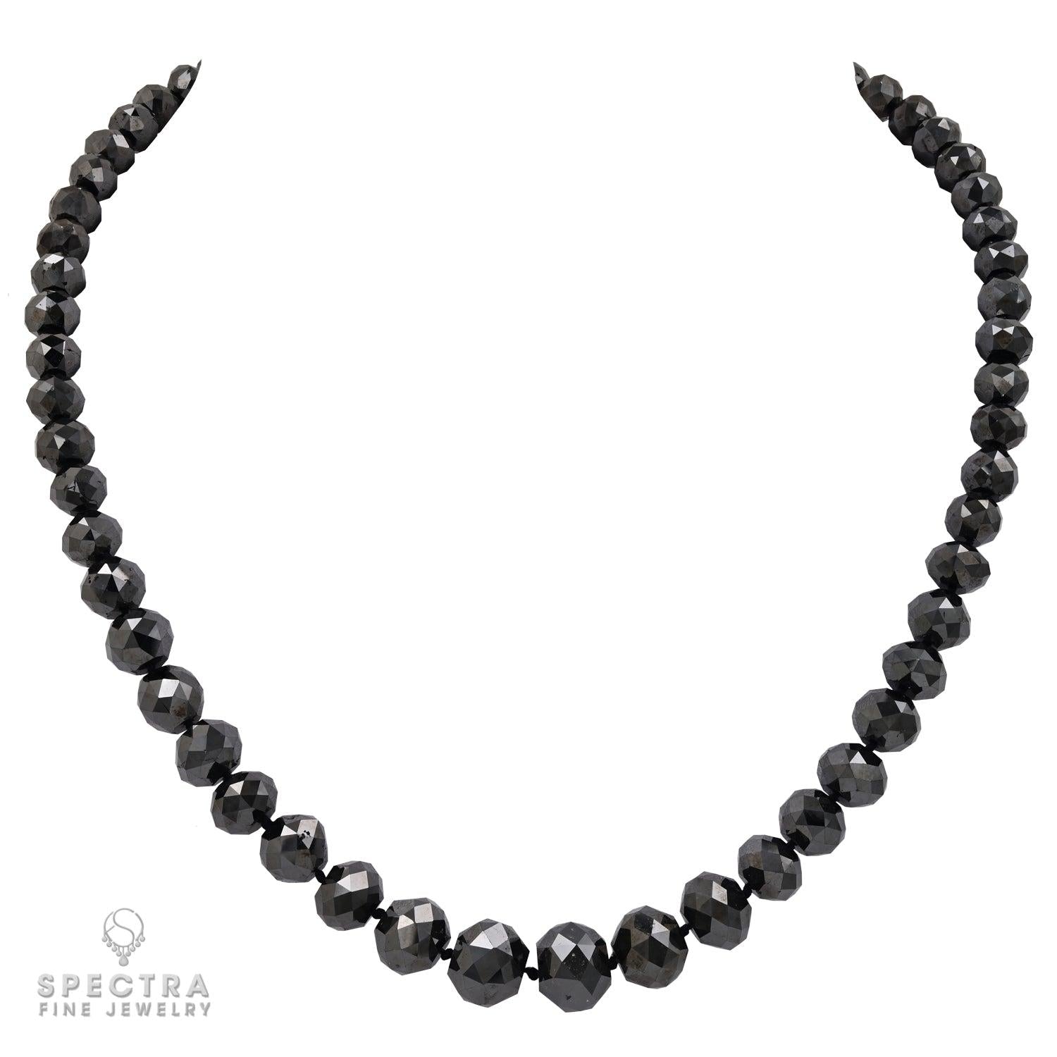 Spectra Fine Jewelry Black Diamond Necklace Earrings Demi Parure Suite