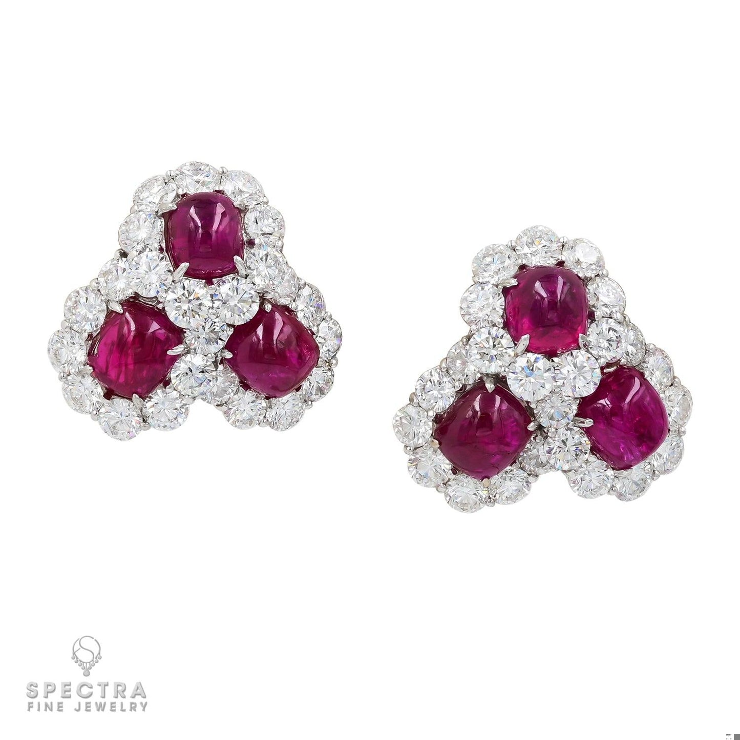 Spectra Fine Jewelry Burmese Diamond Necklace Earrings Demi Parure Suite