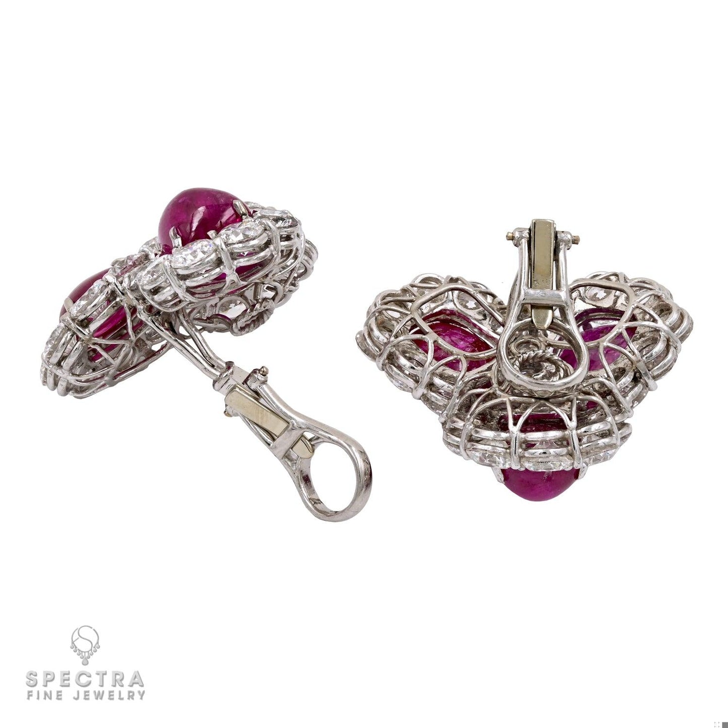Spectra Fine Jewelry Burmese Diamond Necklace Earrings Demi Parure Suite