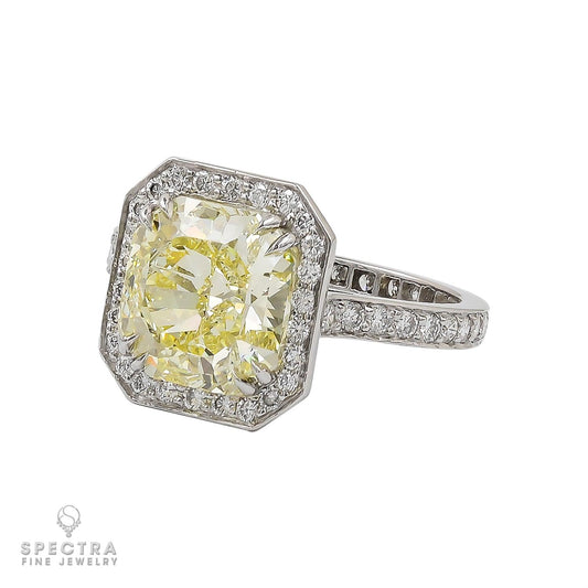 Spectra Fine Jewelry Certified 4.05ct Fancy Yellow Diamond Ring