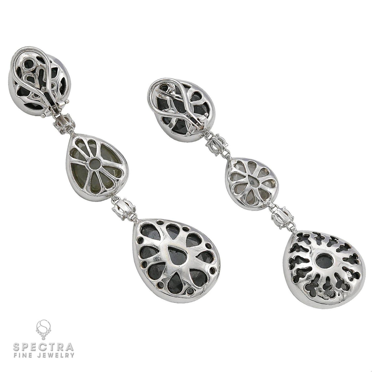 Spectra Fine Jewelry Color Diamond Platinum Hanging Earrings