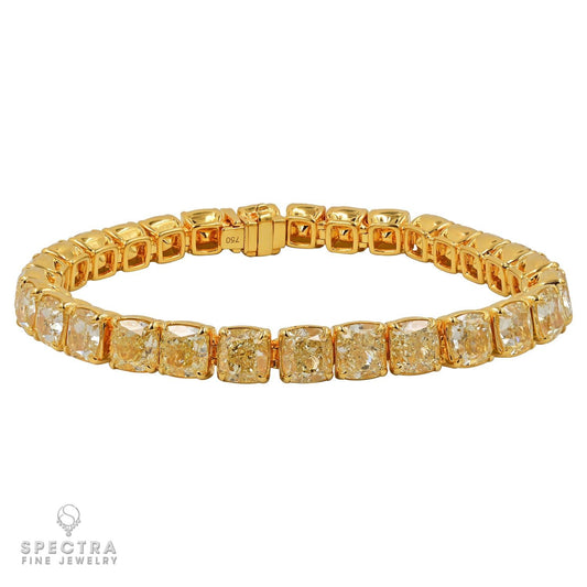 32.94 ct Cushion-Cut Diamond Tennis Bracelet – Spectra Fine Jewelry