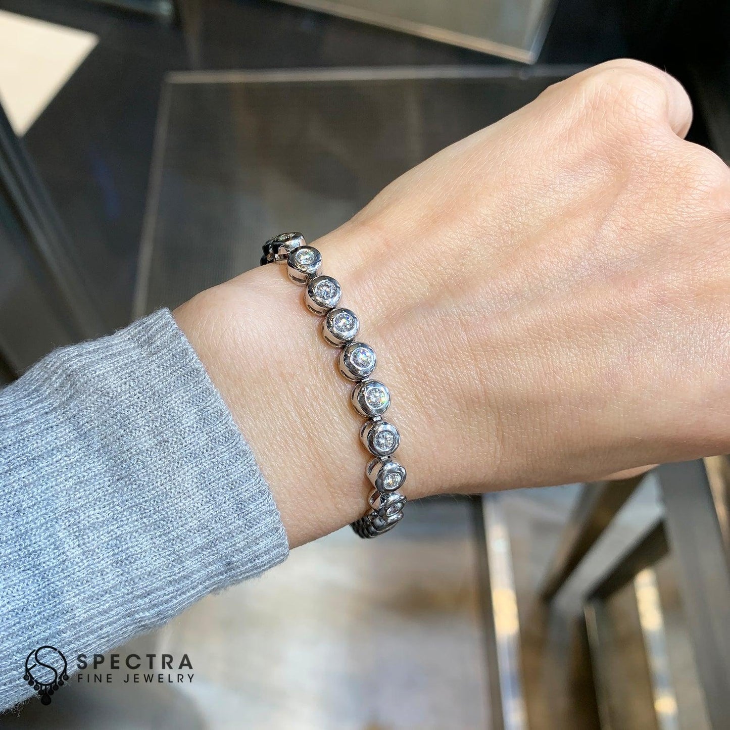 Spectra Fine Jewelry Diamond Bezel Tennis Bracelet 6.75 cts.