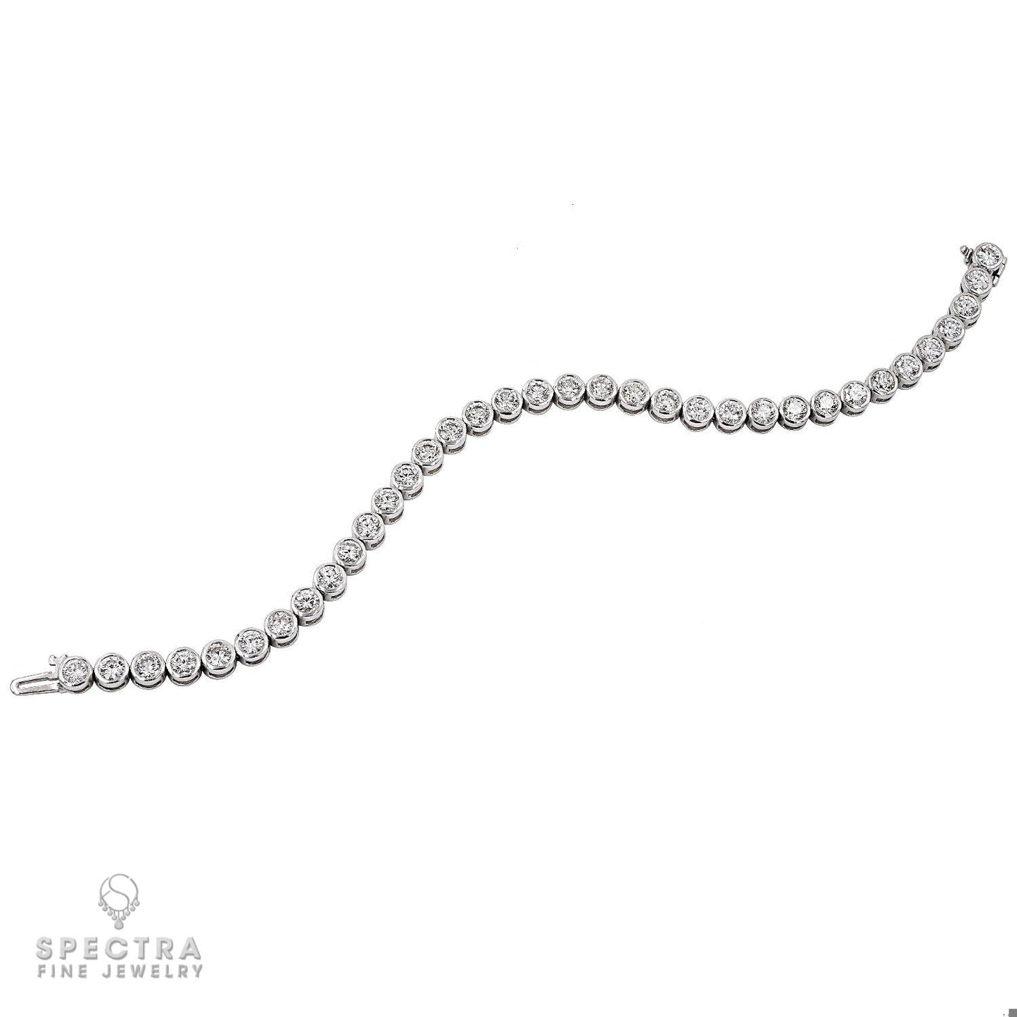 Spectra Fine Jewelry Diamond Bezel Tennis Bracelet 7.12 ct