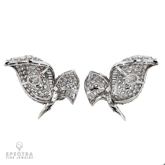 Spectra Fine Jewelry Diamond Pave Ribbon Button Earrings