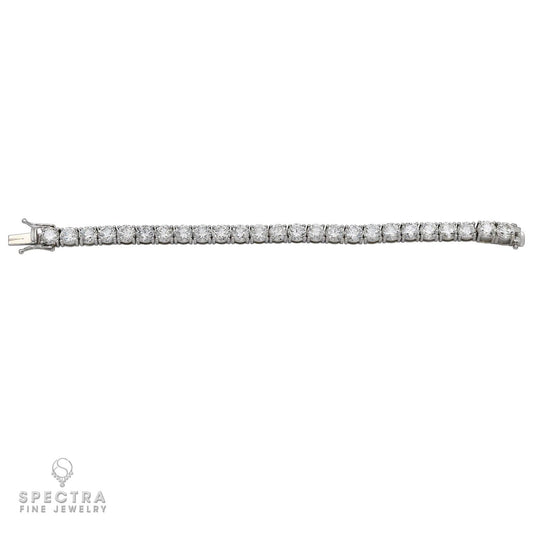 25.50 ct Diamond Tennis Bracelet in 18K White Gold – Spectra Fine Jewelry
